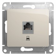 Glossa молочный розетка компьютерная RJ45 кат.5E GSL000981K