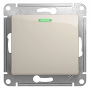 Glossa молочный выключатель 1-клавишный с подсветкой, сх.1а, 10AX GSL000913