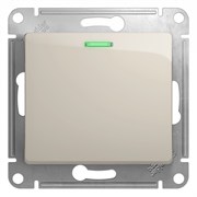Glossa молочный переключатель 1-клавишный с подсветкой, сх.6а,10AX GSL000963