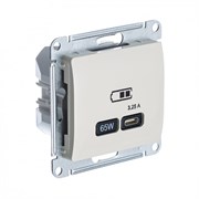 Glossa молочный USB розетка тип-C 65W высокоскоростная зарядка QC, PD, механизм GSL000927