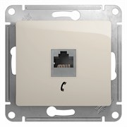 Glossa молочный розетка телефонная RJ11 GSL000981T