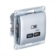 Glossa алюминий USB розетка тип-C 65W высокоскоростная зарядка QC, PD, механизм GSL000327