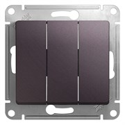Glossa сиреневый туман выключатель 3-клавишный, сх.3, 10AX GSL001431