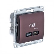 Glossa баклажановый USB розетка тип-C 65W высокоскоростная зарядка QC, PD, механизм GSL001127