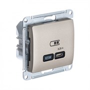 Glossa титан USB розетка тип-C 65W высокоскоростная зарядка QC, PD, механизм GSL000427
