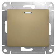 Выключатель 1-кл. СП Glossa 10А IP20 (сх. 1а) 10AX с подсветкой механизм титан SE GSL000413 pe554367