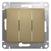 Выключатель 3-кл. СП Glossa 10А IP20 (сх. 1+1+1) 10AX механизм титан SE GSL000431 pe554368