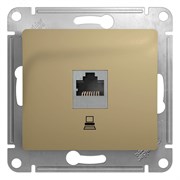 Розетка компьютерная 1-м СП Glossa RJ45 кат.5E механизм титан SE GSL000481K pe555408