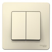 Blanca внутренняя молочная выключатель 2-клавишный, 10А, 250B BLNVS010502