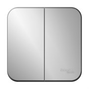 Blanca наружняя алюминий выключатель 2-клавишный, 10А, 250B BLNVA105003