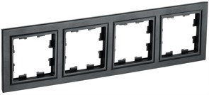 IEK Brite Base чёрный рамка 4 места BR-M42-K02 IEK Brite Base чёрный рамка 4 места BR-M42-K02