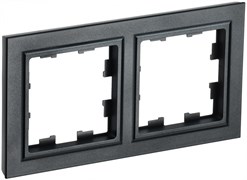 IEK Brite Base чёрный рамка 2 места BR-M22-K02 IEK Brite Base чёрный рамка 2 места BR-M22-K02