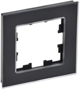 IEK Brite Decor чёрный матовый стекло рамка 1 место BR-M12-G-31-K02 IEK Brite Decor чёрный матовый стекло рамка 1 место BR-M12-G-31-K02
