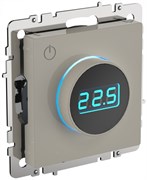 IEK Brite Base бежевый термостат электронный с индикацией  (терморегулятор) BR-RT11-K10