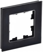 IEK Brite Decor чёрный глянец стекло рамка 1 место BR-M12-G-K02 IEK Brite Decor чёрный глянец стекло рамка 1 место BR-M12-G-K02