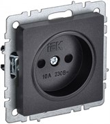 IEK Brite Base чёрный розетка без заземления, со шторками, 10А BR-R13-10-K02 IEK Brite Base чёрный розетка без заземления, со шторками, 10А BR-R13-10-K02