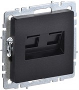 IEK Brite Base чёрный розетка компьютерная 2-ая RJ45 кат.6 BR-K20-2-K02 IEK Brite Base чёрный розетка компьютерная 2-ая RJ45 кат.6 BR-K20-2-K02