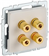 IEK Brite Base бежевый аудиорозетка 4-места BR-S40-K10 IEK Brite Base бежевый аудиорозетка 4-места BR-S40-K10