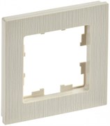 IEK Brite Decor бежевый рифленый рамка 1 место BR-M12-51-K10 IEK Brite Decor бежевый рифленый рамка 1 место BR-M12-51-K10