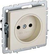 IEK Brite Base бежевый розетка без заземления, со шторками, 10А BR-R13-10-K10 IEK Brite Base бежевый розетка без заземления, со шторками, 10А BR-R13-10-K10