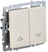 IEK Brite Base бежевый выключатель жалюзи 10А BR-V15-0-10-K10 IEK Brite Base бежевый выключатель жалюзи 10А BR-V15-0-10-K10