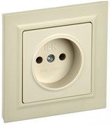 IEK Brite бежевый розетка без заземления, шторок, 10А в сборе BR-R10-10-K10-F IEK Brite бежевый розетка без заземления, шторок, 10А в сборе BR-R10-10-K10-F