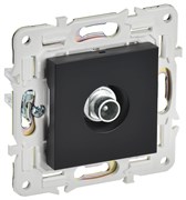 IEK SKANDY Черный Розетка TV проходная SK-A17Bl SK-A10-P-K02