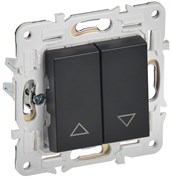 IEK SKANDY Черный Выключатель жалюзи 10А SK-V12Bl SK-V15-0-10-K02 IEK SKANDY Черный Выключатель жалюзи 10А SK-V12Bl SK-V15-0-10-K02