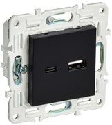 IEK SKANDY Черный Розетка USB A+C 18Вт SK-R13Bl SK-U22-018-K02 IEK SKANDY Черный Розетка USB A+C 18Вт SK-R13Bl SK-U22-018-K02