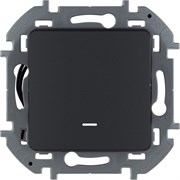 Legrand Inspiria антрацит переключатель одноклавишный с подсветкой/индикацией 10 AX - 250 В 673663