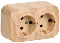 IEK GLORY РС22-3-ХС Розет. 2-ая с з/к о/у 16А GLORY сосна ERH21-K34-16 IEK GLORY РС22-3-ХС Розет. 2-ая с з/к о/у 16А GLORY сосна ERH21-K34-16