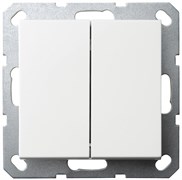 Jasmart G Белый глянцевый Выключатель 2-кл проходной 10A 250V~ G3022W