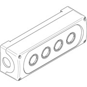ABB MEP4-0 Корпус кнопочного поста на 4 элемента пластиковый 1SFA611814R1000 ABB MEP4-0 Корпус кнопочного поста на 4 элемента пластиковый 1SFA611814R1000