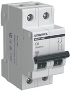 IEK GENERICA Авт. выкл. ВА47-29М 2P 6А 4,5кА C MVA21-2-006-C-G