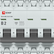 EKF Автоматический выключатель 4P 2А (B) 6кА ВА 47-63N PROxima M636402B EKF Автоматический выключатель 4P 2А (B) 6кА ВА 47-63N PROxima M636402B