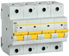 IEK KARAT Автоматический выключатель ВА47-150 4Р 100А 15кА характеристика D MVA50-4-100-D IEK KARAT Автоматический выключатель ВА47-150 4Р 100А 15кА характеристика D MVA50-4-100-D