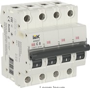 IEK ARMAT Автоматический выключатель M10N 4P C 8А AR-M10N-4-C008 IEK ARMAT Автоматический выключатель M10N 4P C 8А AR-M10N-4-C008