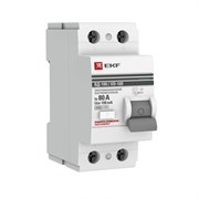 EKF PROxima ВД-100 УЗО 2P 80А/100мА (AC) электромеханическое elcb-2-80-100-em-pro EKF PROxima ВД-100 УЗО 2P 80А/100мА (AC) электромеханическое elcb-2-80-100-em-pro