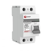 EKF PROxima ВД-100 УЗО 2P 80А/300мА (AC) электромеханическое elcb-2-80-300-em-pro EKF PROxima ВД-100 УЗО 2P 80А/300мА (AC) электромеханическое elcb-2-80-300-em-pro