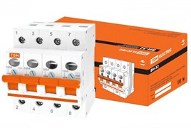 TDM Выключатель нагрузки (мини-рубильник) ВН-32 4P 125A SQ0211-0040 TDM Выключатель нагрузки (мини-рубильник) ВН-32 4P 125A SQ0211-0040