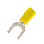 DKC Наконечник вилочный с изолир.фланцем ПА, легкий ввод жилы, 2,5-6 кв.мм М4 (д.4,3 мм) (НВИ) 2C14P-EE-PA