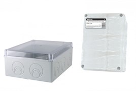 TDM Распаячная коробка ОП 240х195х90мм, пр. крышка, IP55, мон. плата, каб. ввод. d28-3шт., d37-2шт., SQ1401-1346