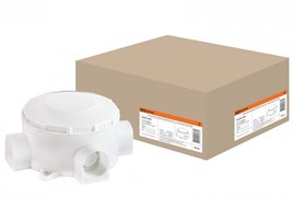 TDM Распаячная коробка ОП D80х35мм, IP42, 3-х рожковая, белая SQ1401-4004