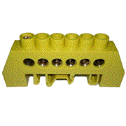 IEK Шина PE земля в комб DIN-изол Стойка ШНИ-8х12-6-КС-Ж YNN10-812-6DP-K05