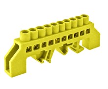 IEK Шина PE земля в комб DIN-изолСтойка ШНИ-8х12-10-КС-Ж YNN10-812-10DP-K05