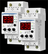 Реле напряжения РН-240Т 40А с термозащитой, ограничение тока, (2 DIN) РН-240Т