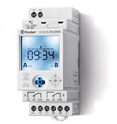 Finder Реле времени цифровое недельное; монтаж на рейку 35мм; 2СO 16A; питание 24B AC/DC; NFC; ширина 35мм; степень защиты IP20 12A200240000