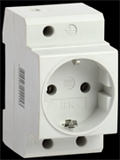 IEK KARAT Розетка РАр10-3-ОПс заземлением на DIN-рейку MRD10-16