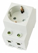 CHINT Розетка AC30-111 с заземляющим контактом на DIN-рейку (R) 775001