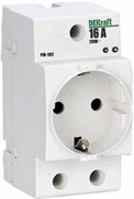 Dekraft Розетка модульная на DIN-рейку 2P+PEN 16A 220В РМ-102 18012DEK
